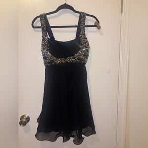B.Darlin Black Prom Dress with Sequins